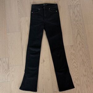Zara | Flare Slit Black Jeans